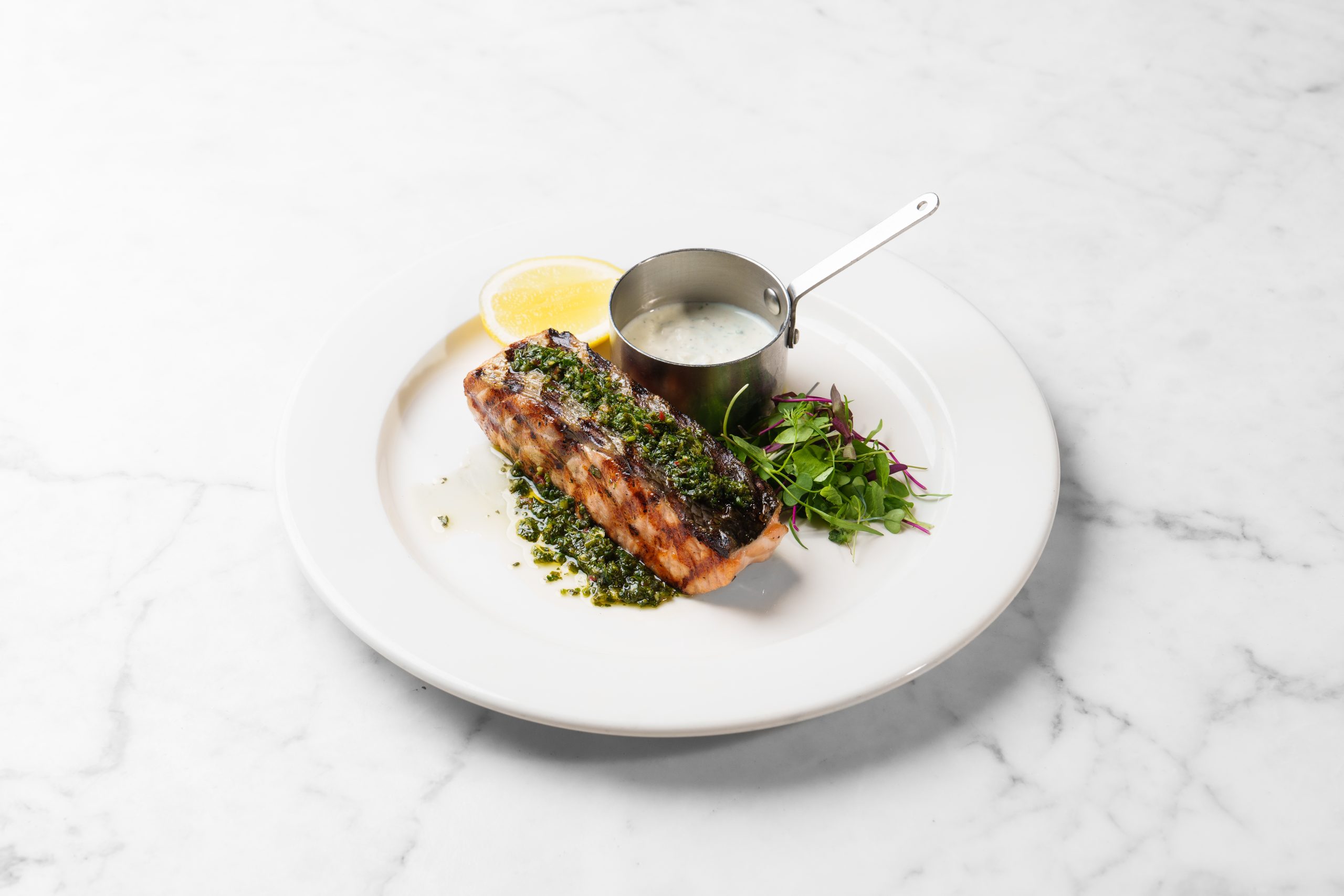Grilled New Zealand Salmon with Tzatziki