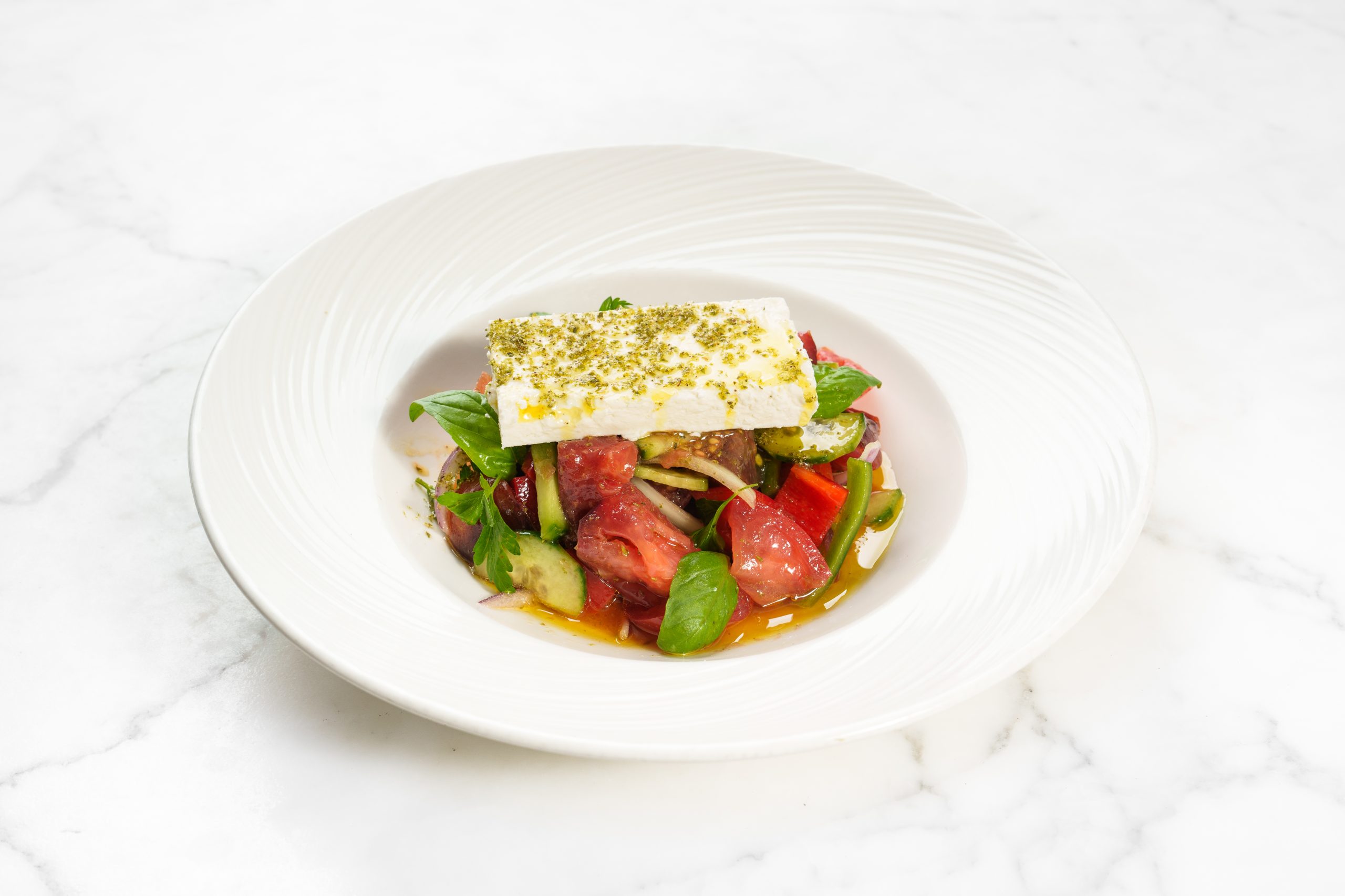 Greek Style Tomato Salad with Feta Cheese