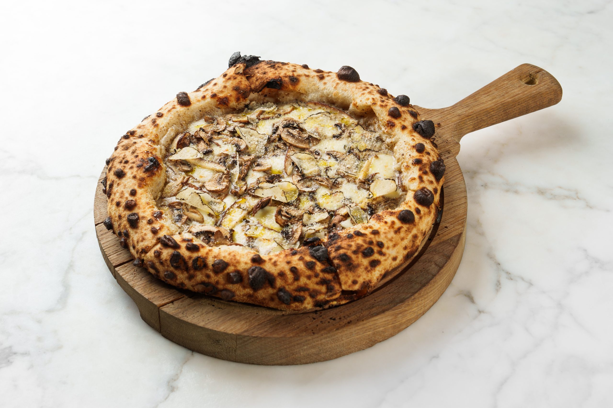 Pizza with Soft Cheese & Black Truffle
