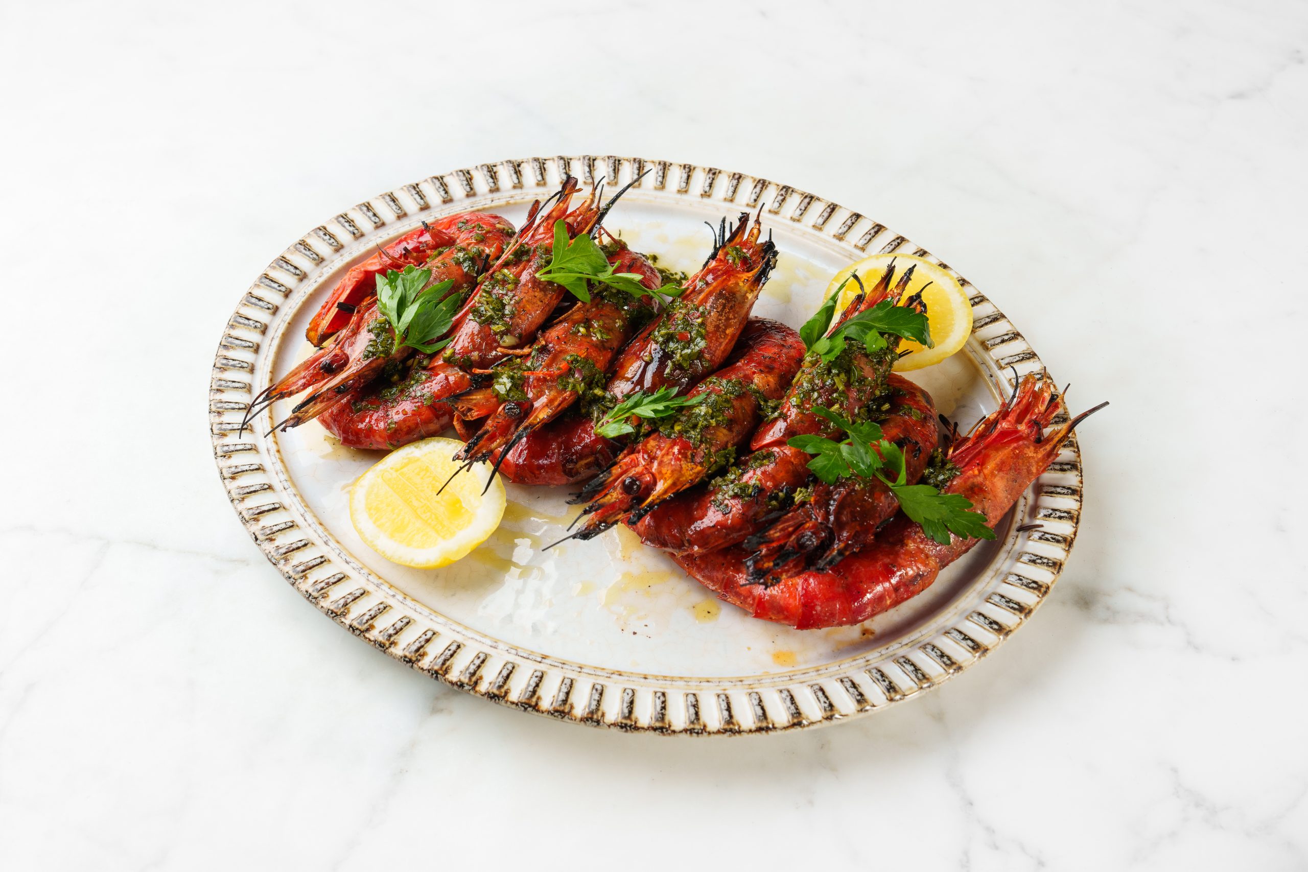 Scarlet Mediterranean Prawns & Parsley